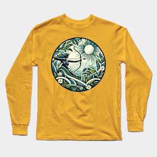 "Sagittarius Celestial Symphony" - Zodiac Horoscope Star Signs Long Sleeve T-Shirt